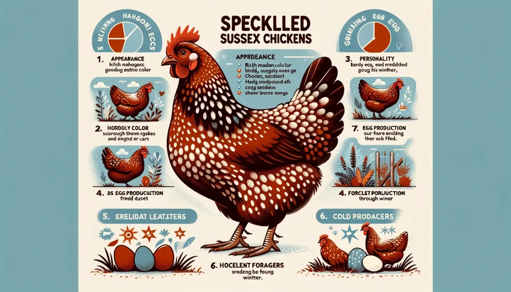 characteristics of Speckled Sussex chickens